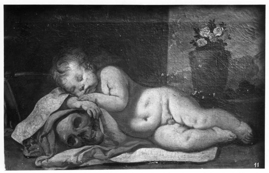Putto dormiente sopra un teschio - Vicenza, IPAB